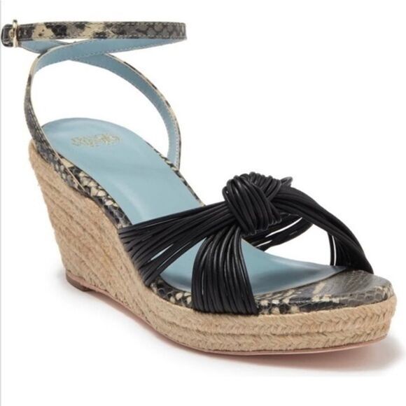 Frances Valentine Jute Espadrille Wedge Sandals - Picture 1 of 13
